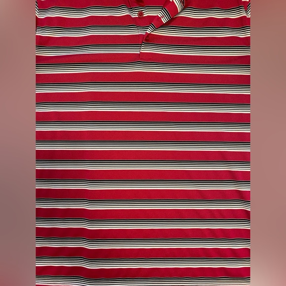 Nike Golf Polo Pink Stripe Medium - Picture 2 of 4